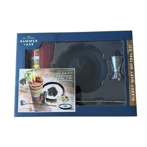 Gentlemens Hardware Bloody Mary Bar Tool Kit Recipe Glass Rimmer Jigger gift set